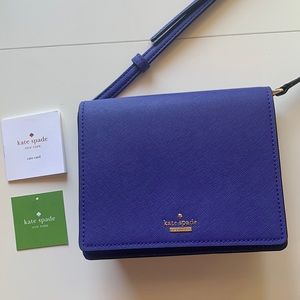 NWT Kate Spade royal blue crossbody purse